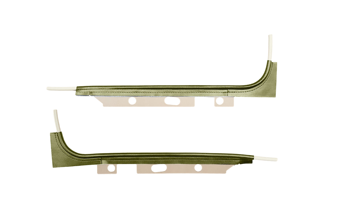 68 GM A-BODY HARDTOP DOOR JAMB WINDLACE - WILLOW GOLD