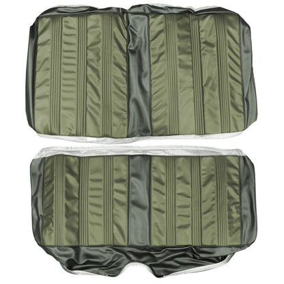 70 DART CUSTOM/SWINGER HARDTOP REAR UPHOLSTERY - LIGHT GREEN/DARK GREEN