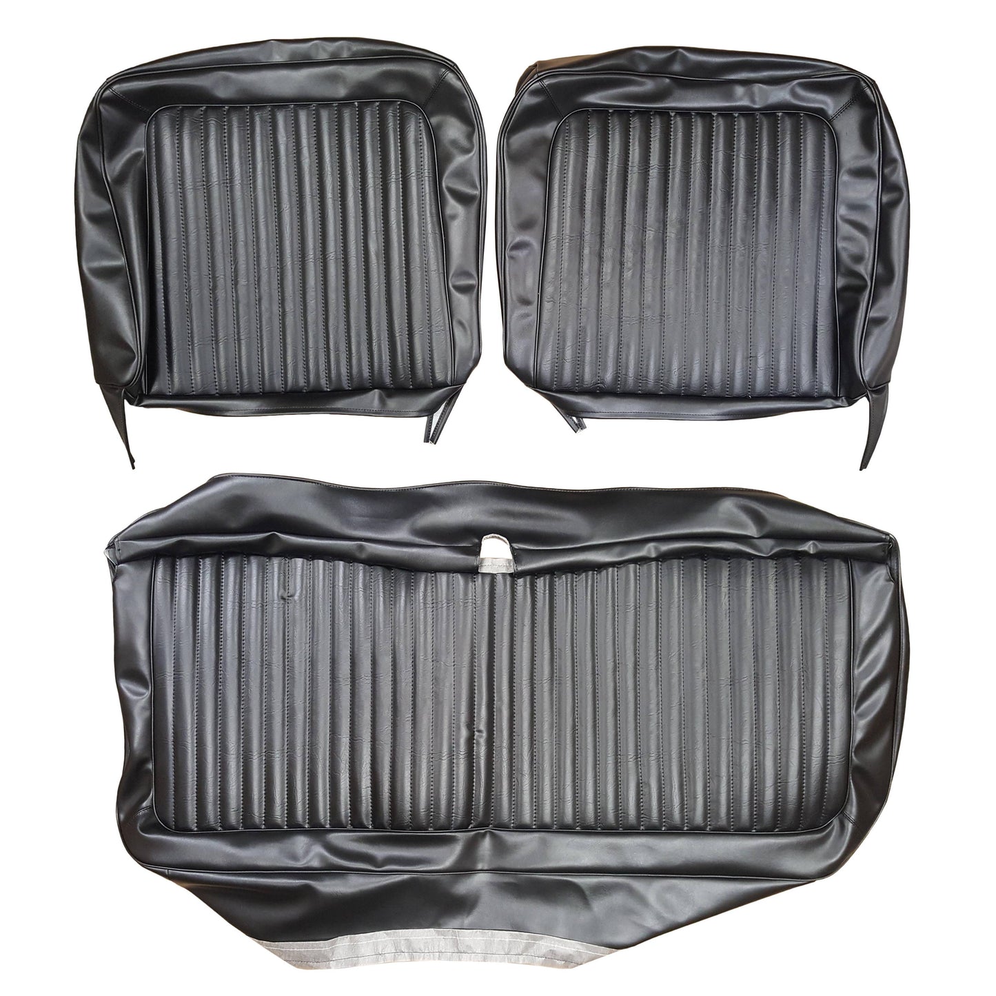 75-76 DART/DART SPORT/SCAMP/DUSTER "STANDARD" SPLIT BENCH UPHOLSTERY - BLACK