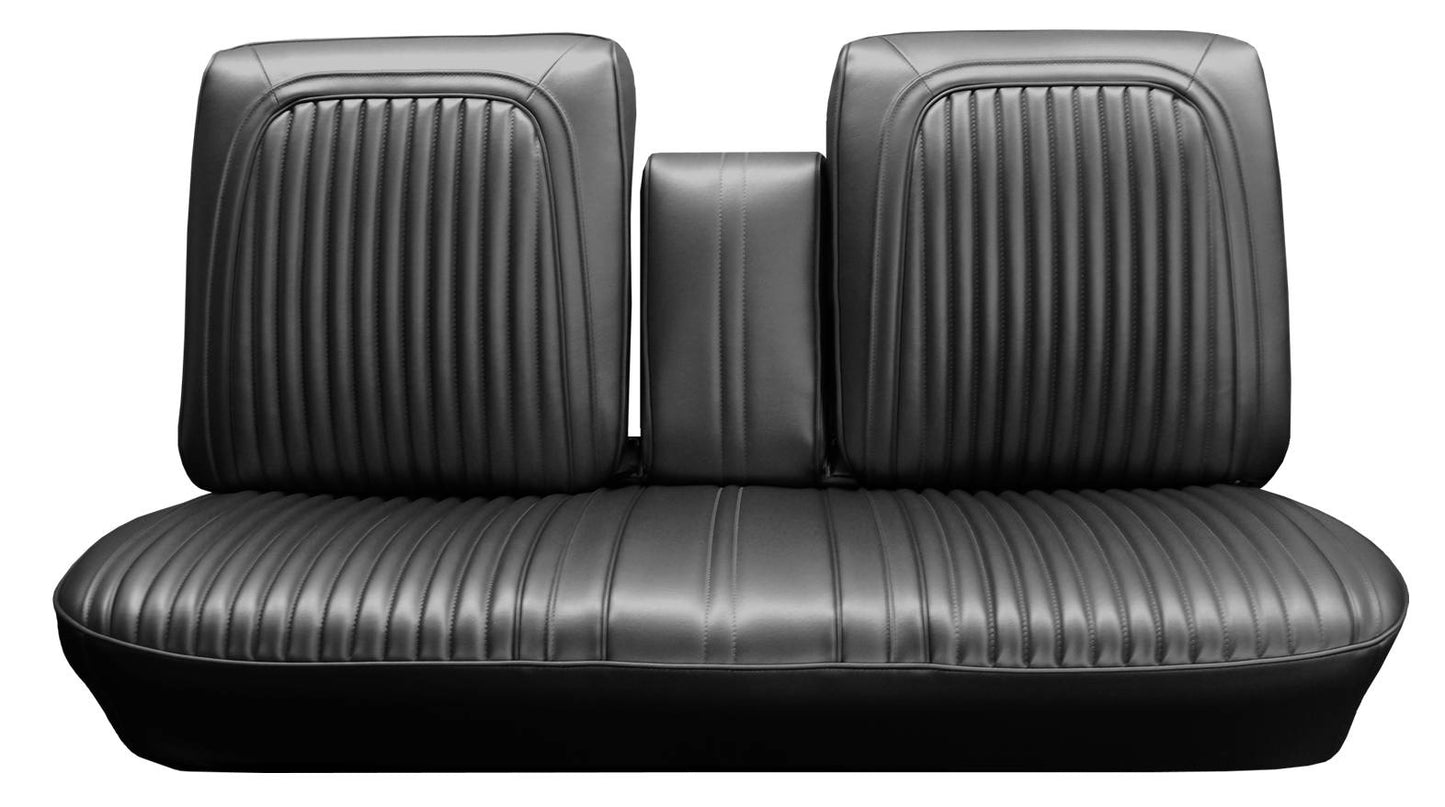 68 CUTLASS SUPREME SPLIT BENCH W/ C.A.R. UPHOLSTERY - BLACK