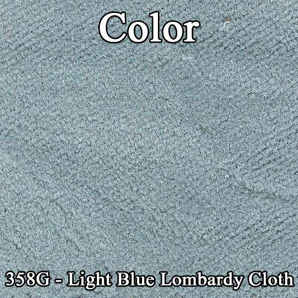 77 FIREBIRD/TRANS AM "DELUXE CLOTH" UPPER DOOR PANELS (UNASSEMBLED) - LSRM BLUE LOMBARDY CLOTH/BLUE