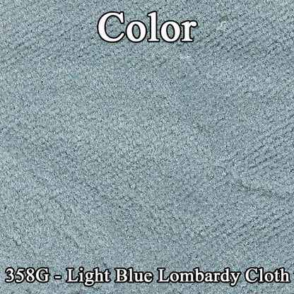 77 FIREBIRD/TRANS AM "DELUXE CLOTH" UPPER DOOR PANELS (UNASSEMBLED) - LSRM BLUE LOMBARDY CLOTH/BLUE