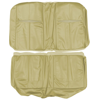 68 DART GT/GTS HARDTOP REAR UPHOLSTERY - EMBER GOLD W/ SRM PARCHMENT PLEAT