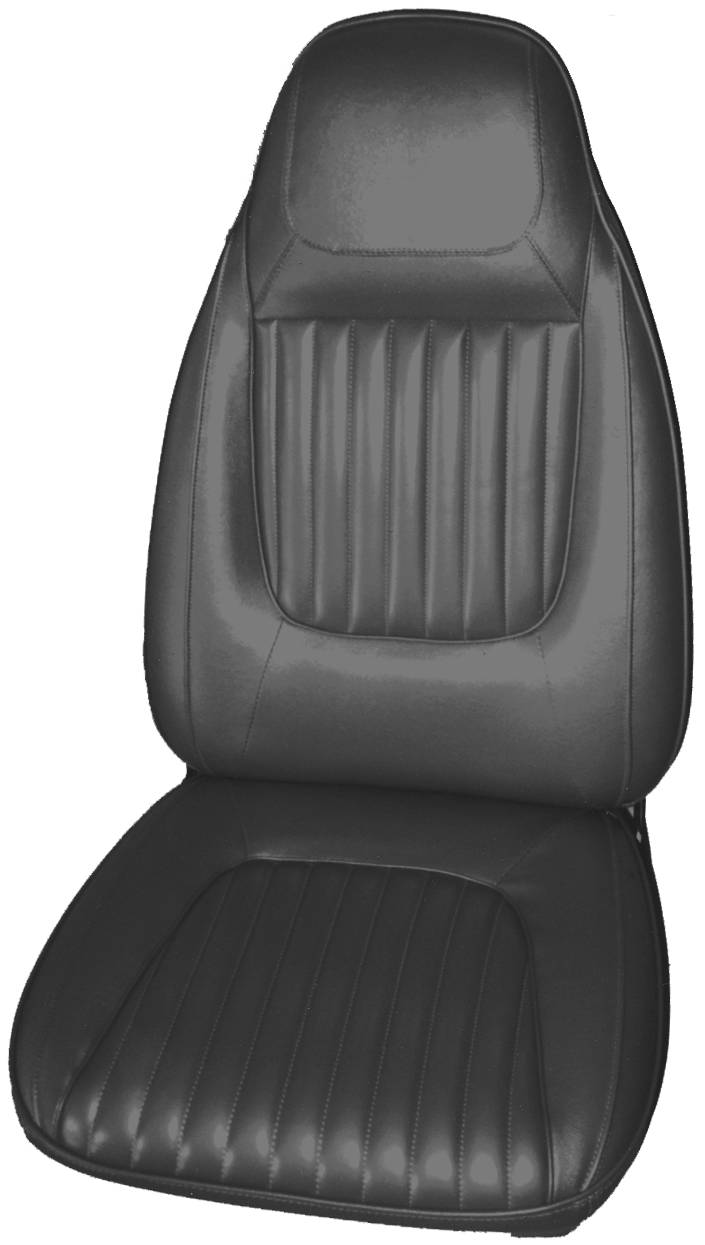 71 Challenger Deluxe Seat Upholstery - Black - Legendary Auto