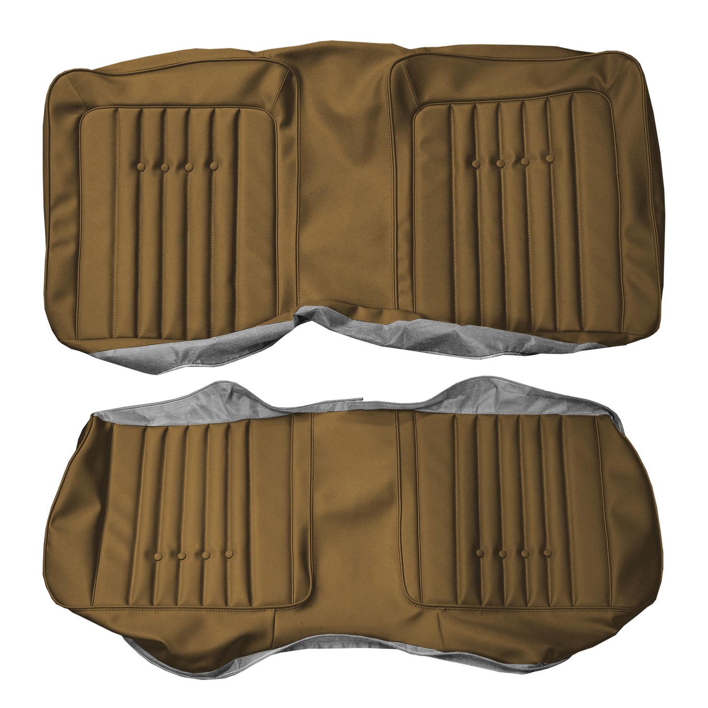 70 'CUDA/GRAN COUPE CONV. REAR 'LEATHER STYLE' UPHOLSTERY - BROWN