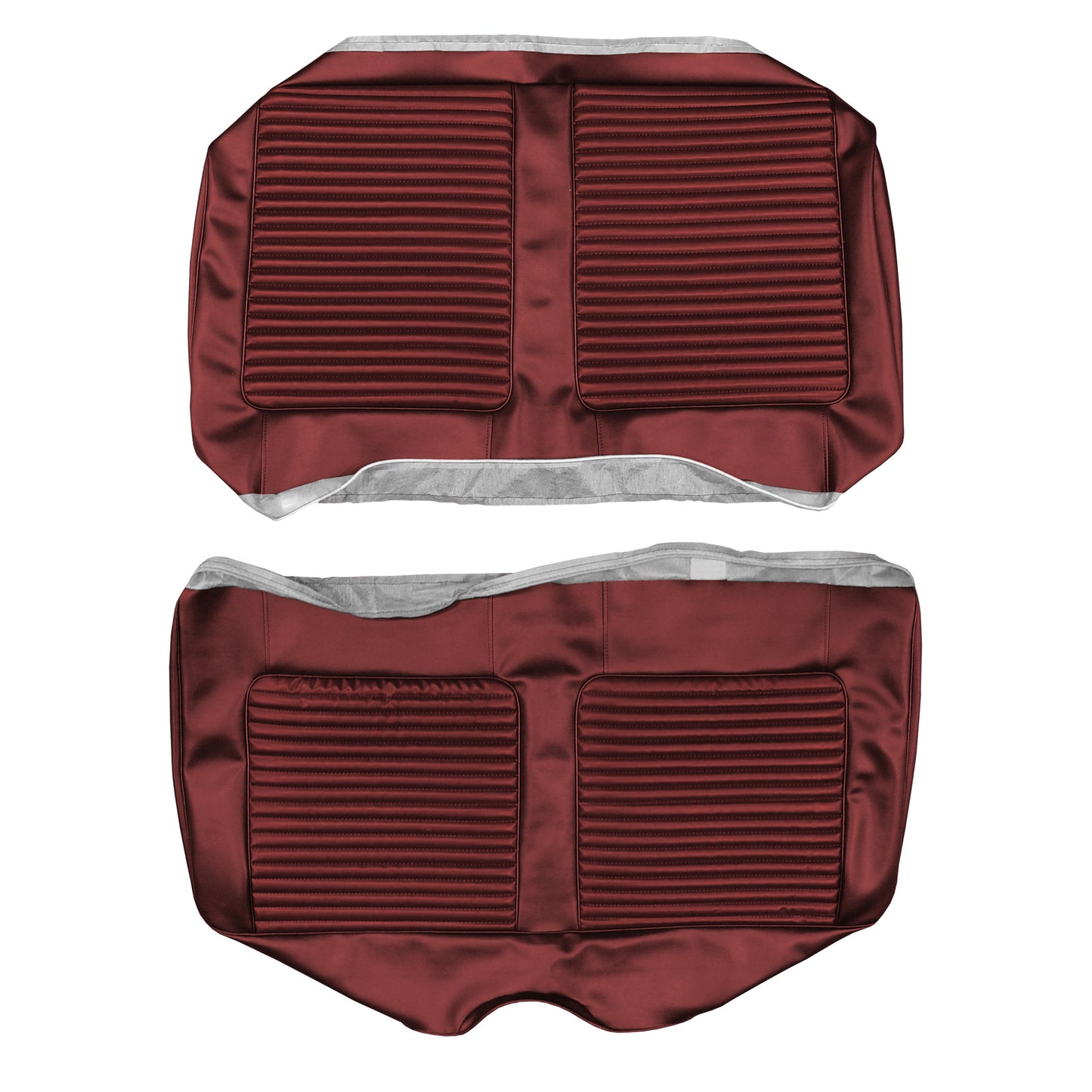66 CORONET 440 CONVERTIBLE REAR UPHOLSTERY - SRM DARK RED/RED