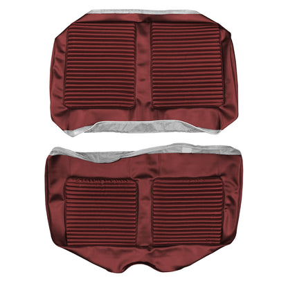 66 CORONET 440 CONVERTIBLE REAR UPHOLSTERY - SRM DARK RED/RED