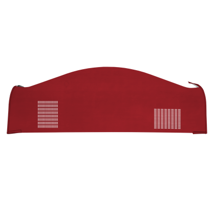 69 DODGE/PLYMOUTH B-BODY HARDTOP (NOT CHARGER) PACKAGE TRAY WITH OPPOSITE DIRECTION SPEAKER CUT-OUTS - RED