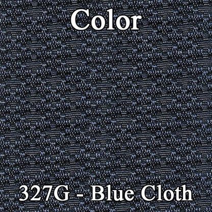 71 MALIBU HARDTOP REAR CLOTH UPHOLSTERY - SRM BLUE CLOTH/BLUE