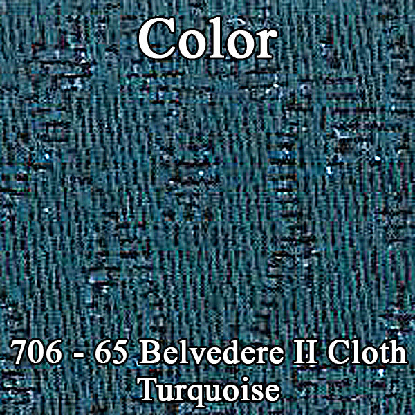 65 BELVEDERE II SPLIT BENCH CLOTH UPHOLSTERY - SRM TURQUOISE CLOTH/TURQUOISE