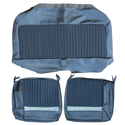 67 VALIANT 200/SIGNET SPLIT BENCH CLOTH UPHOLSTERY - SRM BLUE CLOTH/NAVY