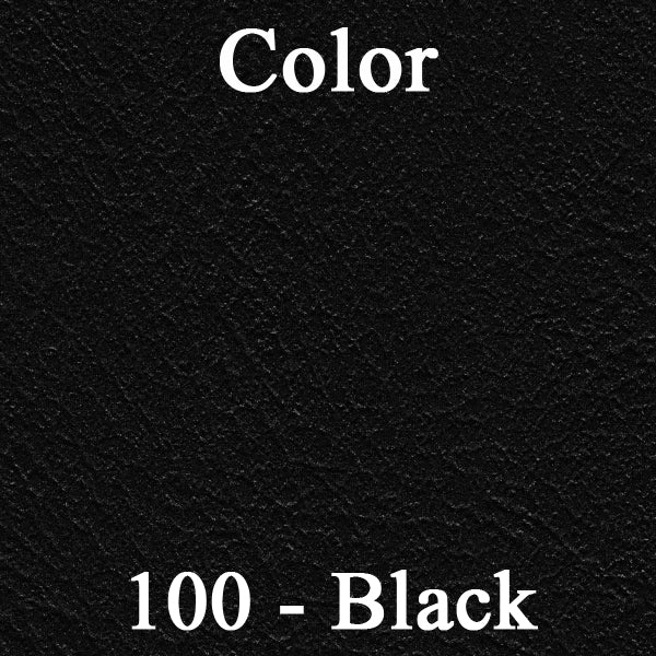 68 BARRACUDA DLX CONV REAR UPHOLSTERY - BLACK