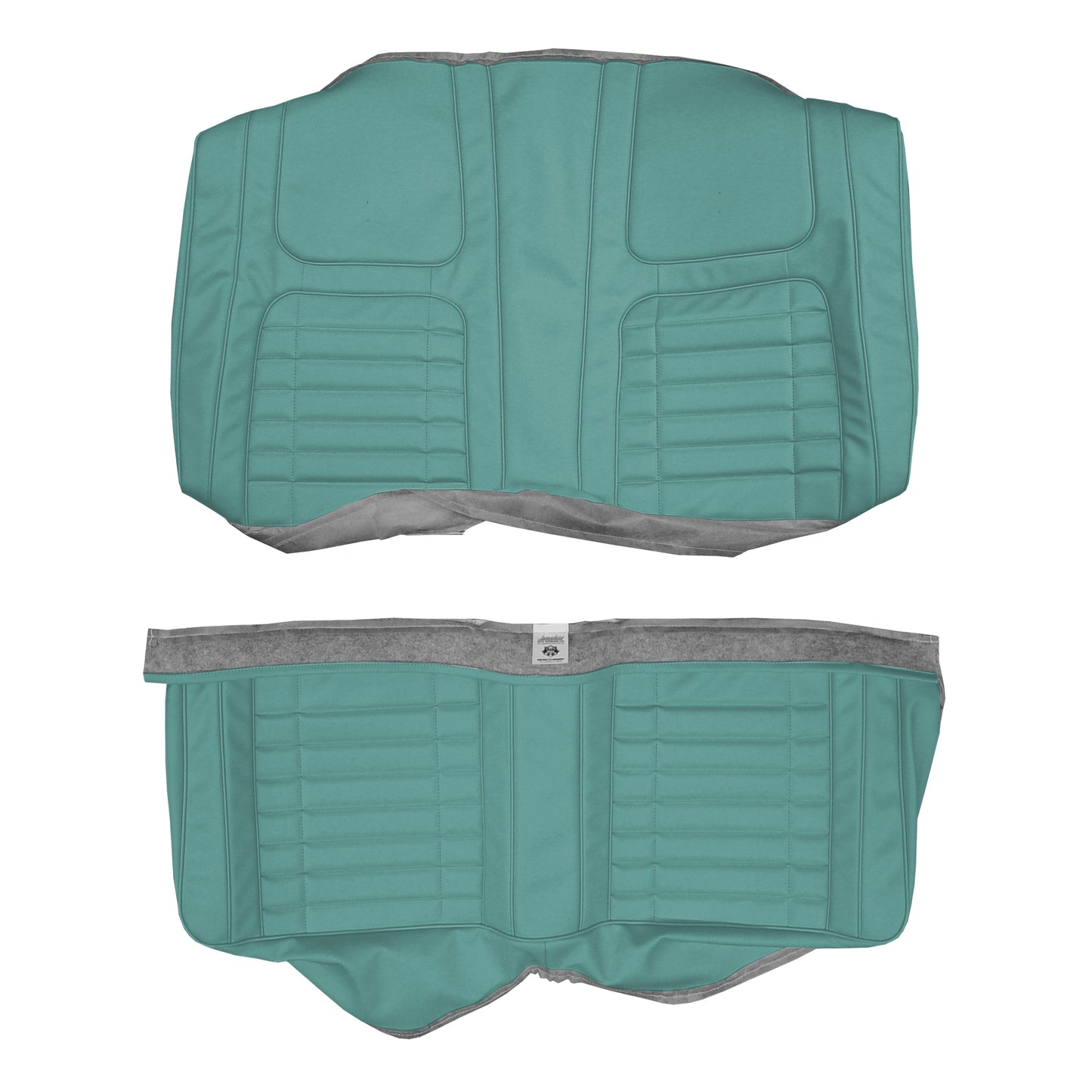 68 CAMARO "DELUXE" FIXED CONV. REAR UPHOLSTERY - TURQUOISE