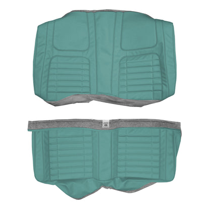 68 CAMARO "DELUXE" FIXED CONV. REAR UPHOLSTERY - TURQUOISE