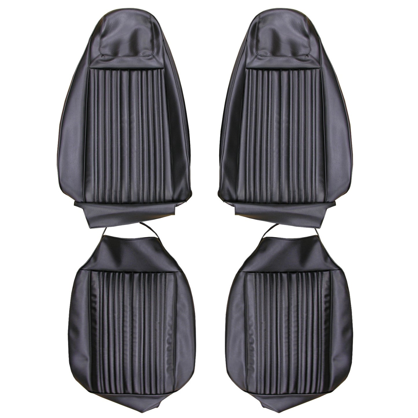 71 DART SWINGER/SCAMP BUCKET SEAT UPHOLSTERY - BLACK