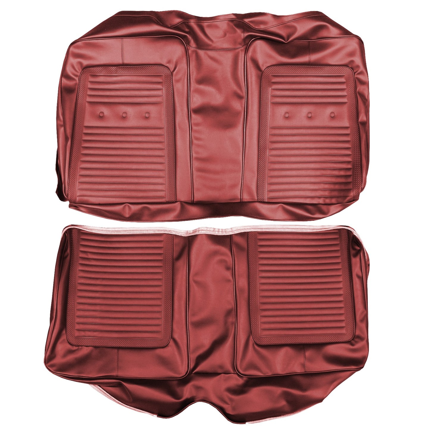 66 BARRACUDA FASTBACK REAR UPHOLSTERY - RED