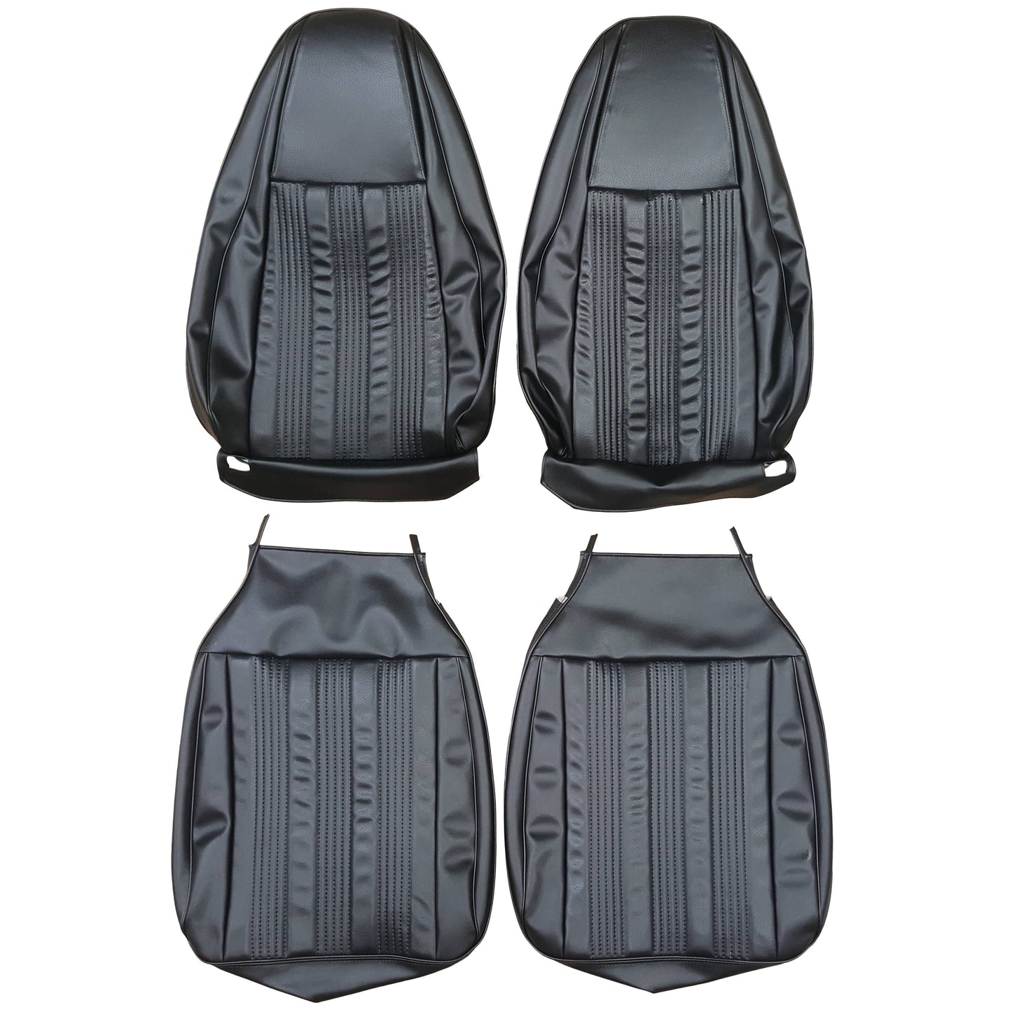 70 DART CUSTOM/SWINGER BUCKET SEAT UPHOLSTERY - BLACK