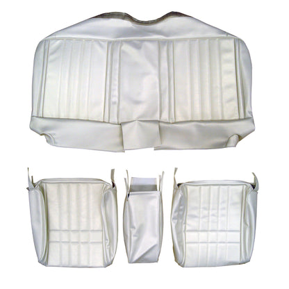 68 FURY III SPLIT BENCH W/ C.A.R. UPHOLSTERY - PEARL WHITE