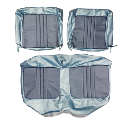 69 BELVEDERE/ROADRUNNER/CORONET SPLIT BENCH UPHOLSTERY - DARK BLUE/LIGHT BLUE