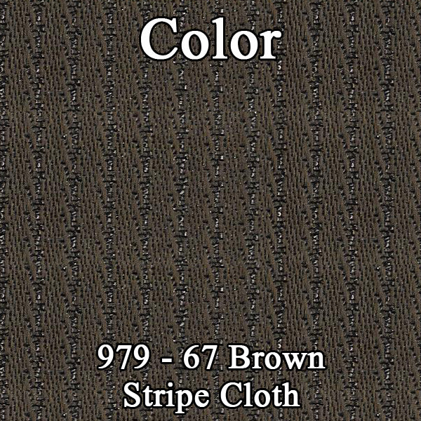 67 VALIANT 200/SIGNET SEDAN REAR UPHOLSTERY - SRM BROWN CLOTH/SRM DARK BROWN