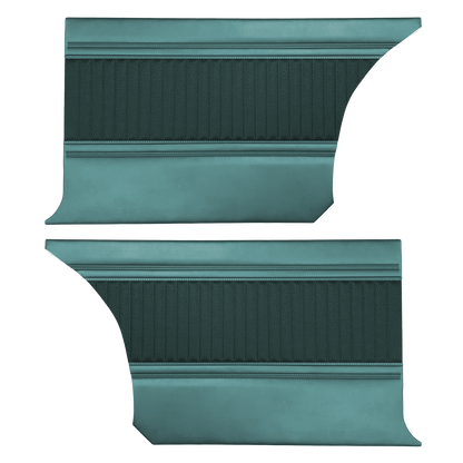 66 BELVEDERE II HARDTOP REAR PANELS - DARK TURQUOISE/LIGHT TURQUOISE