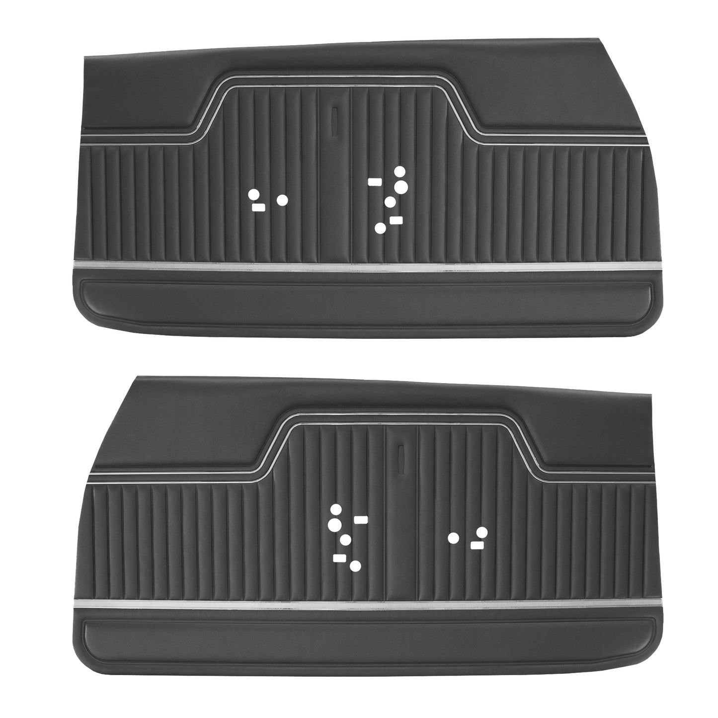70-72 EL CAMINO DOOR PANELS (UNASSEMBLED) - BLACK