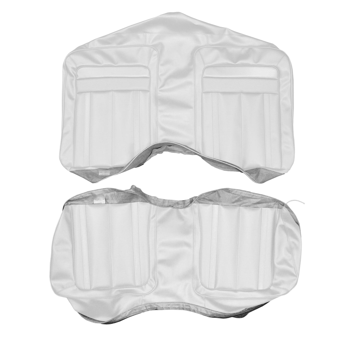 70 BARRACUDA GRAN COUPE CONV. REAR UPHOLSTERY - WHITE