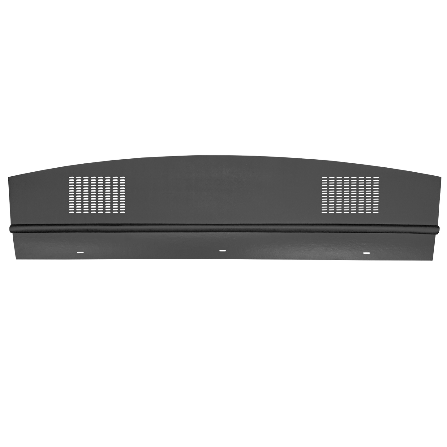 63 DODGE/PLYMOUTH B-BODY HARDTOP PACKAGE TRAY WITH SPEAKER CUT-OUTS - BLACK