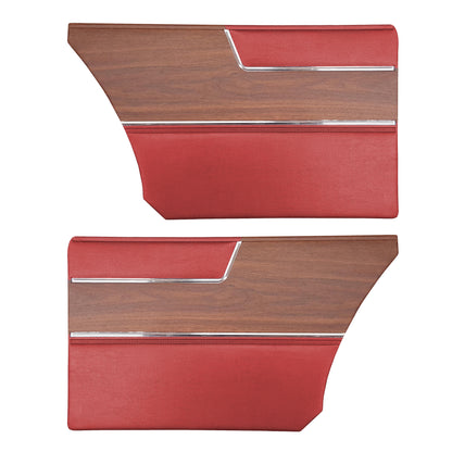 69 BARRACUDA "DELUXE" HARDTOP REAR PANELS - RED