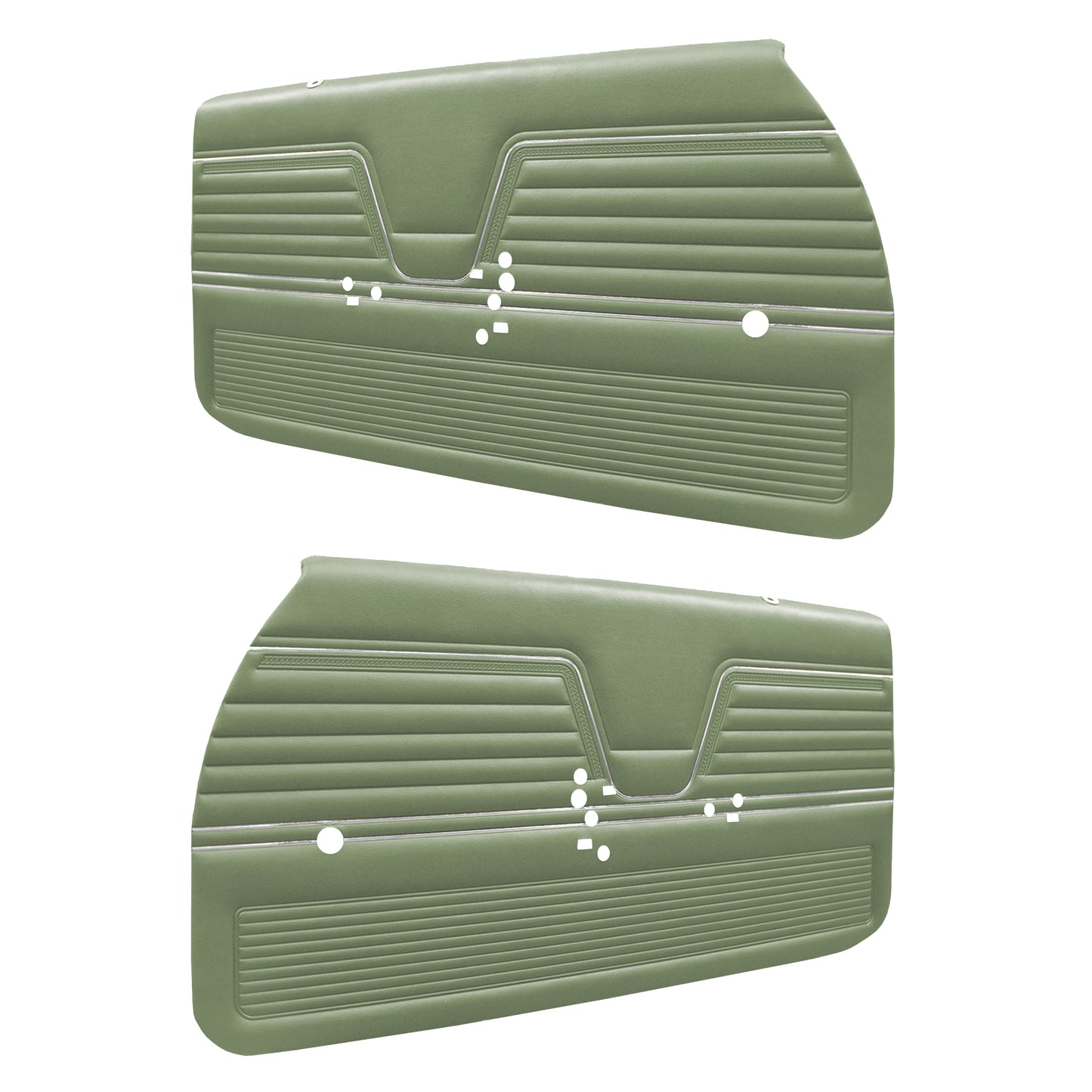 69 CHEVELLE/MALIBU FRONT DOOR PANELS (PRE-ASSEMBLED) - LIGHT GREEN