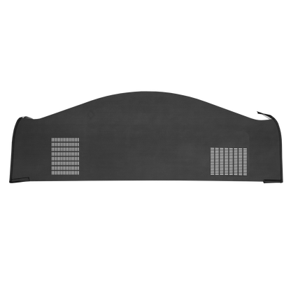 68-70 DODGE/PLYMOUTH B-BODY HARDTOP (NOT CHARGER) PACKAGE TRAY WITH OPPOSITE DIRECTION SPEAKER CUT-OUTS - BLACK