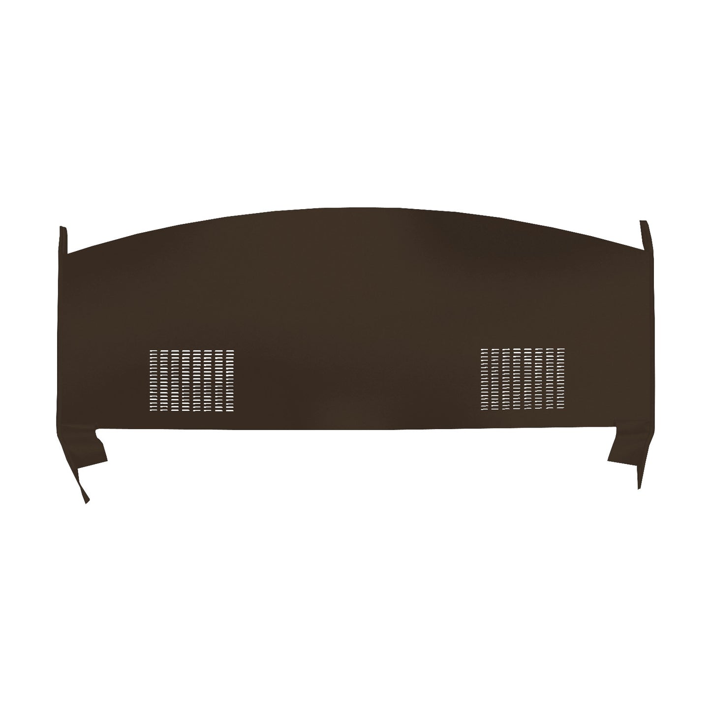 71 DUSTER/DEMON PACKAGE TRAY WITH SPEAKER CUT-OUTS - BROWN