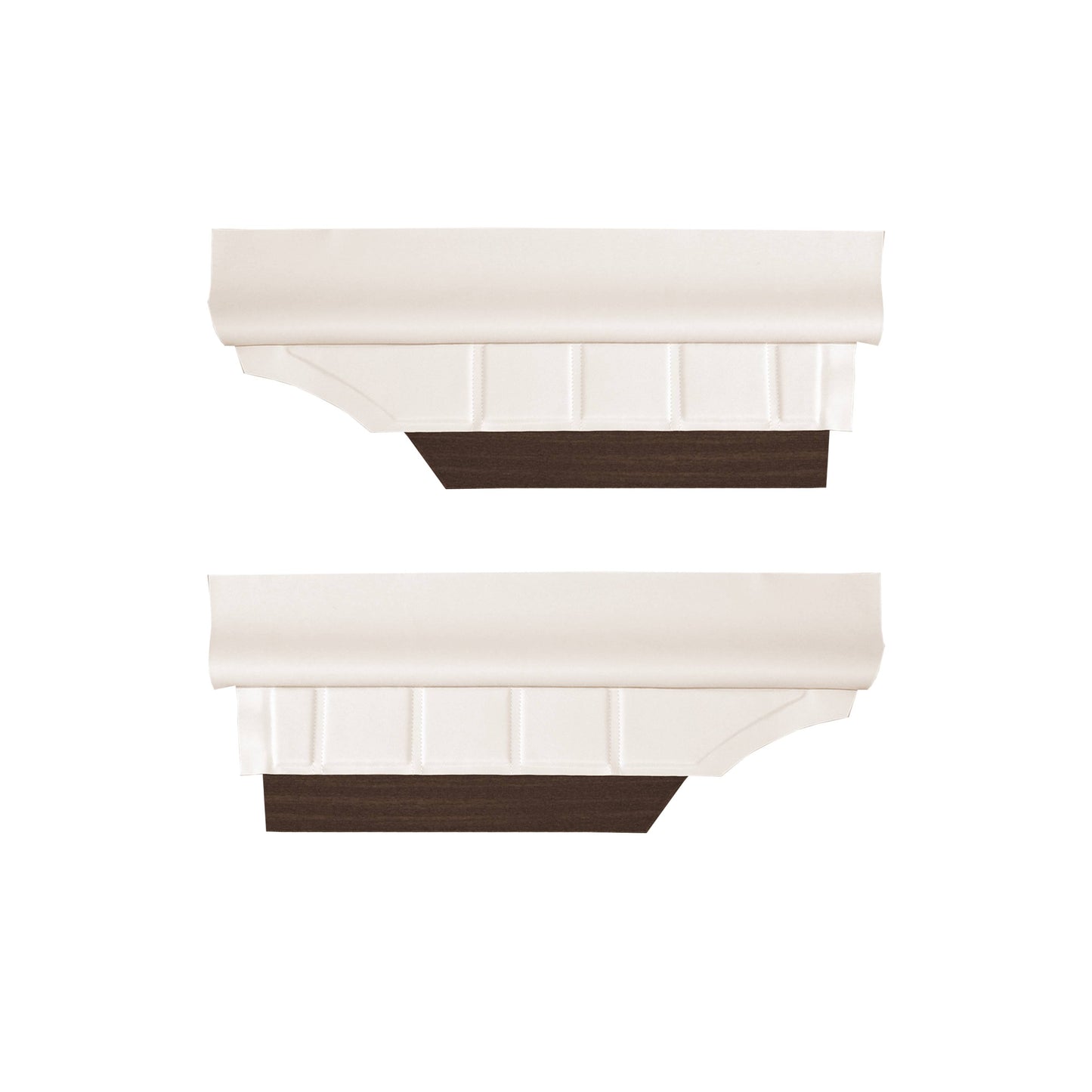72 SKYLARK/GS "DELUXE" SPORT COUPE REAR PANELS W/ WOODGRAIN (UNASSEMBLED) - WHITE