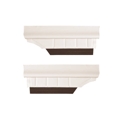 72 SKYLARK/GS "DELUXE" SPORT COUPE REAR PANELS W/ WOODGRAIN (UNASSEMBLED) - WHITE