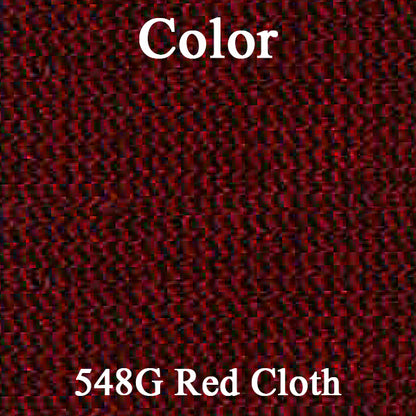 1981 CAMARO "DELUXE" BUCKET SEAT CLOTH UPHOLSTERY - SRM RED RIBBED CLOTH/RED