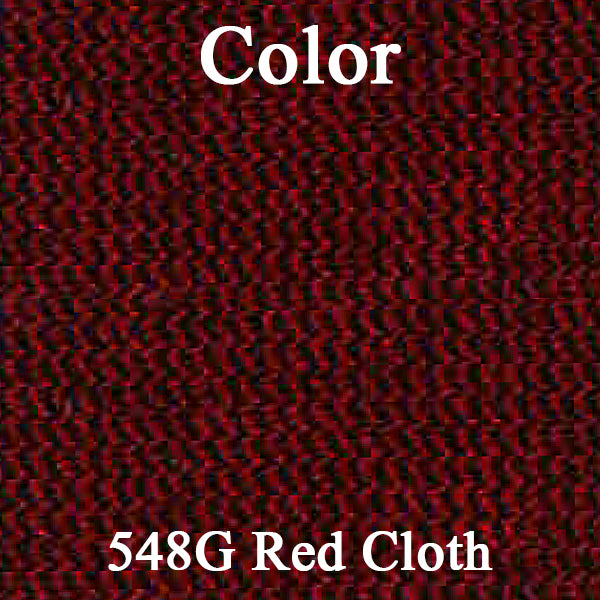 1981 CAMARO "DELUXE" HARDTOP REAR CLOTH UPHOLSTERY - SRM RED RIBBED CLOTH/RED