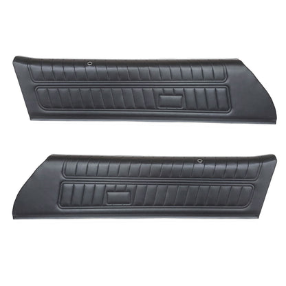 76 CAMARO "STANDARD" UPPER DOOR PANELS (PRE-ASSEMBLED) - BLACK