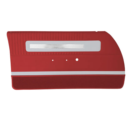 64 POLARA 500 FRONT DOOR PANELS (PRE-ASSEMBLED) - RED W/ PEARL WHITE ACCENT