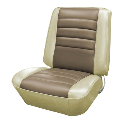 65 CHEVELLE/MALIBU/EL CAMINO BUCKET UPHOLSTERY - GOLD/SRM FAWN