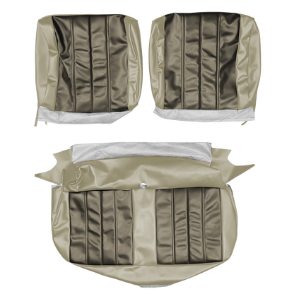 66 CHEVELLE/MALIBU/EL CAMINO SPLIT BENCH UPHOLSTERY - FAWN/PARCHMENT