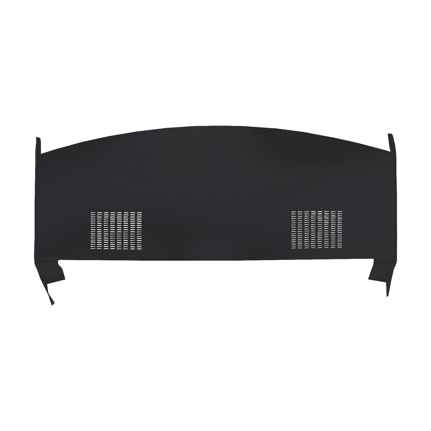 70-72 DUSTER/DEMON PACKAGE TRAY WITH SPEAKER CUT-OUTS - BLACK