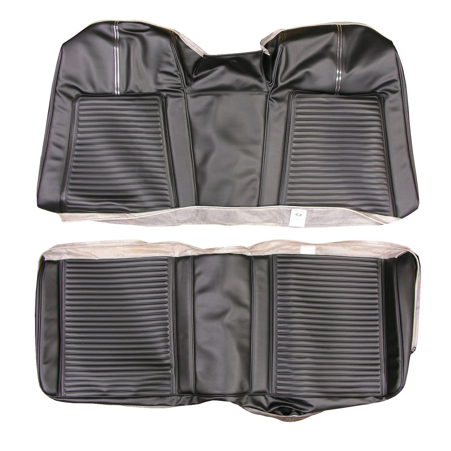 66 SPORT FURY HARDTOP REAR UPHOLSTERY - BLACK