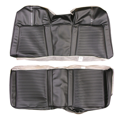 66 SPORT FURY HARDTOP REAR UPHOLSTERY - BLACK
