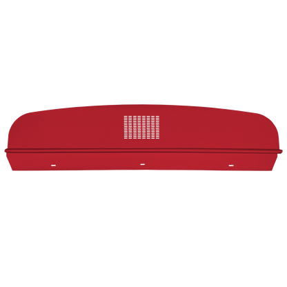 64-65 DODGE/PLYMOUTH B-BODY HARDTOP PACKAGE TRAY WITH CENTER SPEAKER CUT-OUT - CRIMSON RED