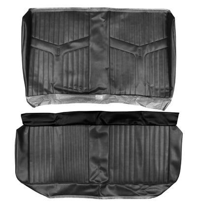 69 GTO/LEMANS HARDTOP REAR SEAT UPHOLSTERY - BLACK
