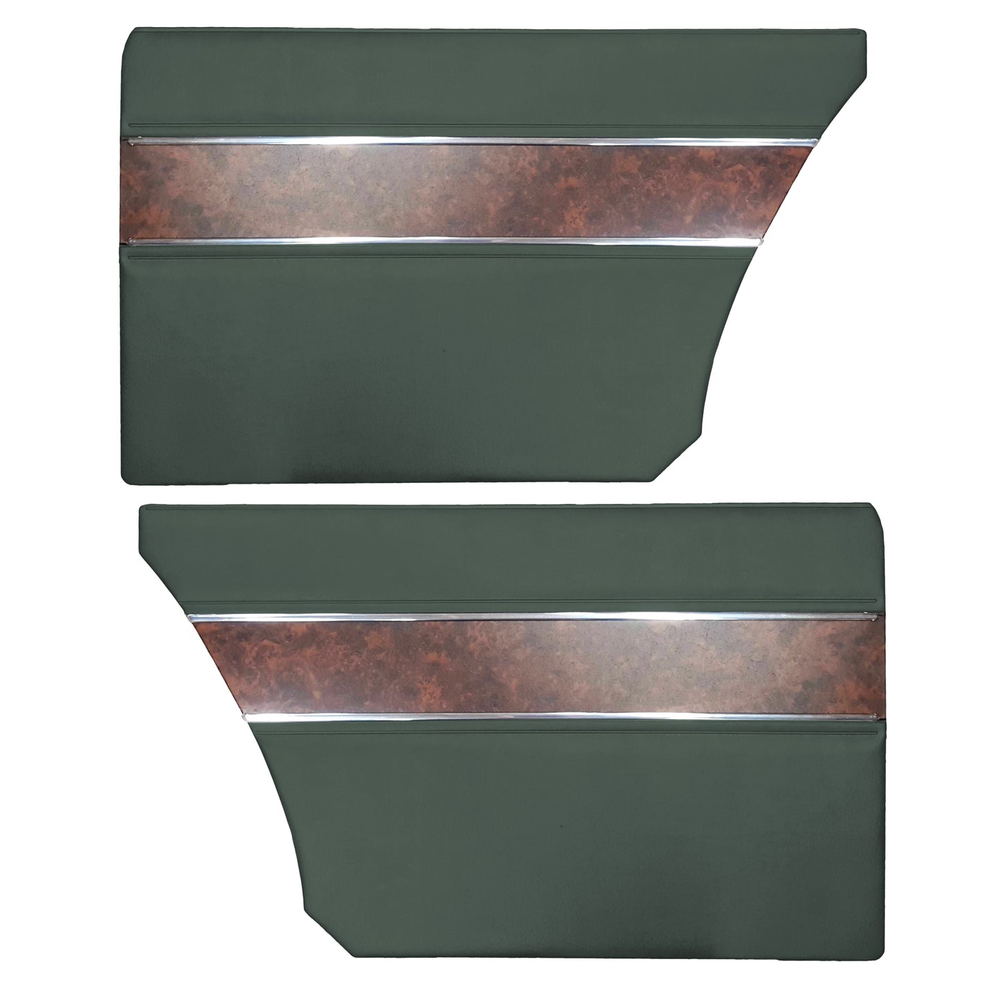 68 BARRACUDA "DELUXE" HARDTOP REAR PANELS - GREEN