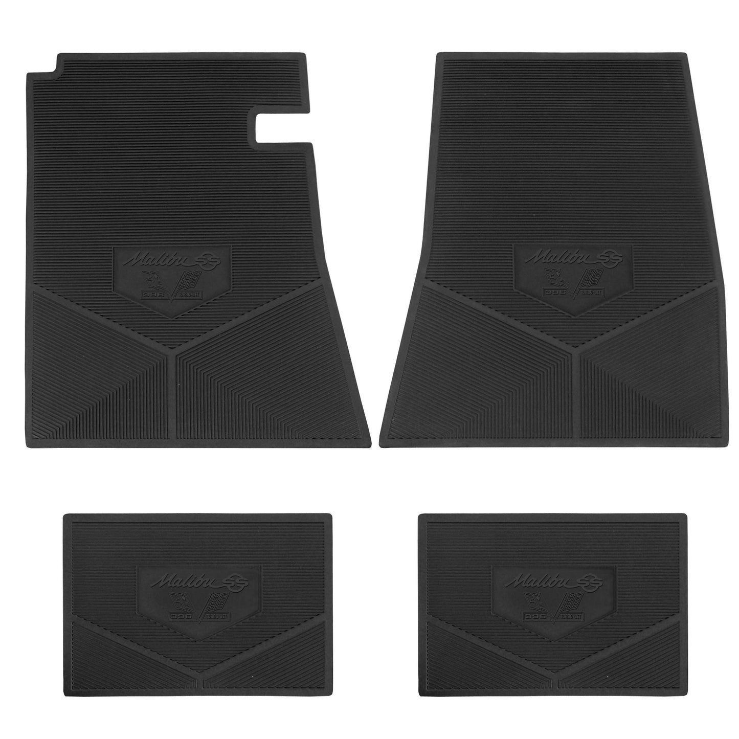 65 MALIBU SS 396 W/ FLAG VINYL FLOORMATS - BLACK