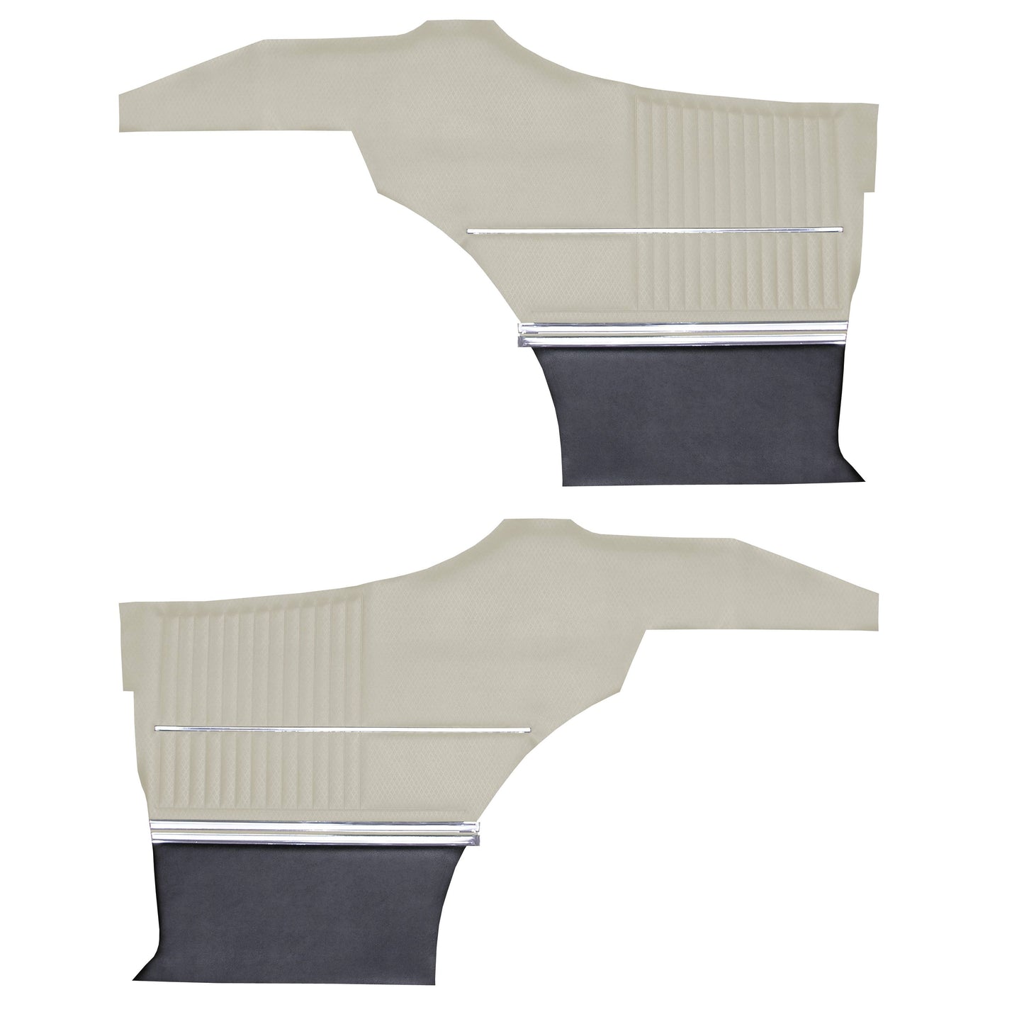 68 CUTLASS 'S'/442 SPORTS COUPE REAR PANELS (UNASSEMBLED) - PARCHMENT/BLACK