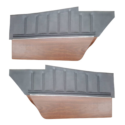 73 CHARGER HARDTOP REAR UPPER PANELS W/ WOODGRAIN (COLOGNE GRAIN) - BLACK