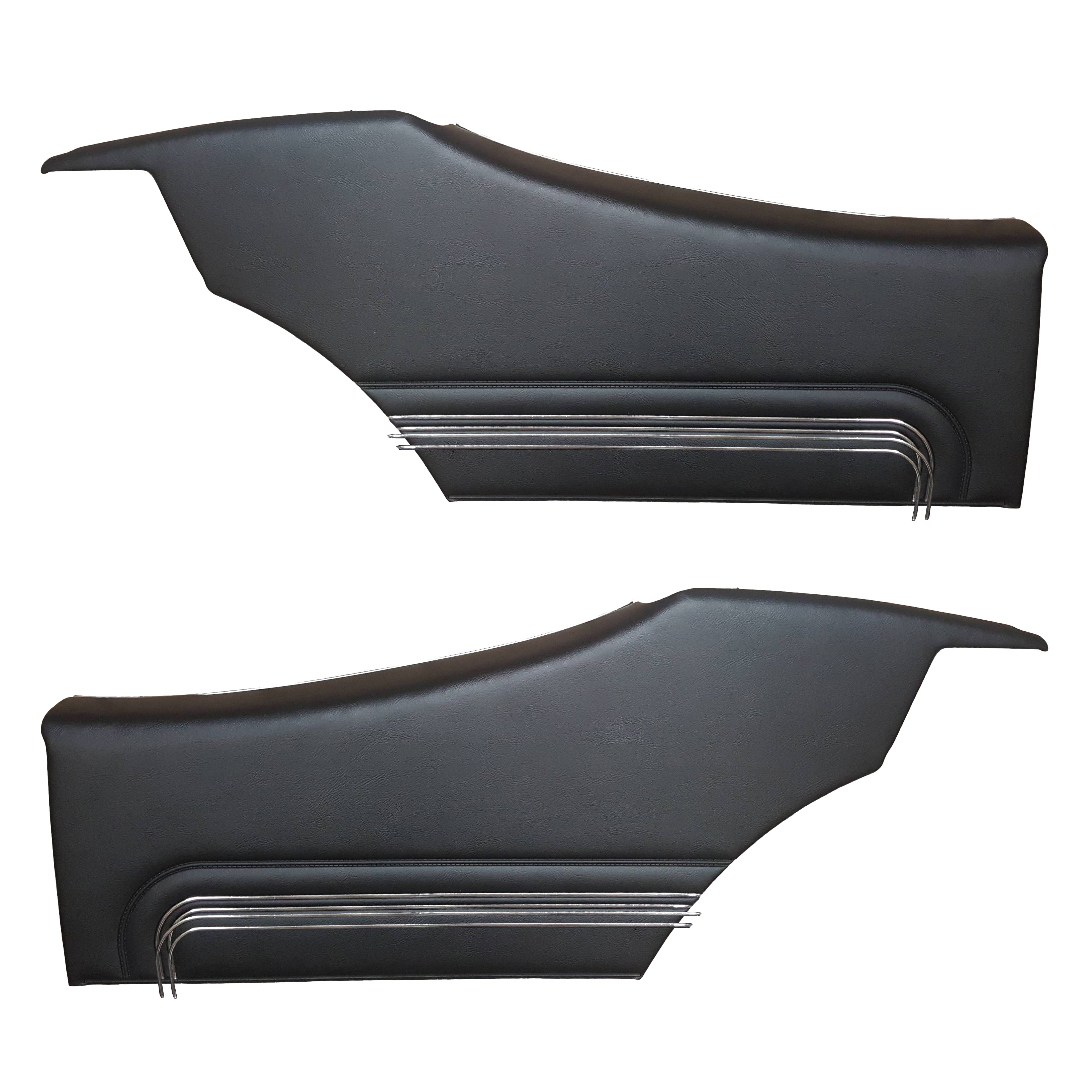 72 Gto/Lemans Hardtop Cpe Rear Door Panel Assembled - Black